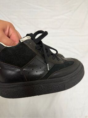 MM6 Maison Martin Margiela Kids Black Suede & Leather Platform Sneakers